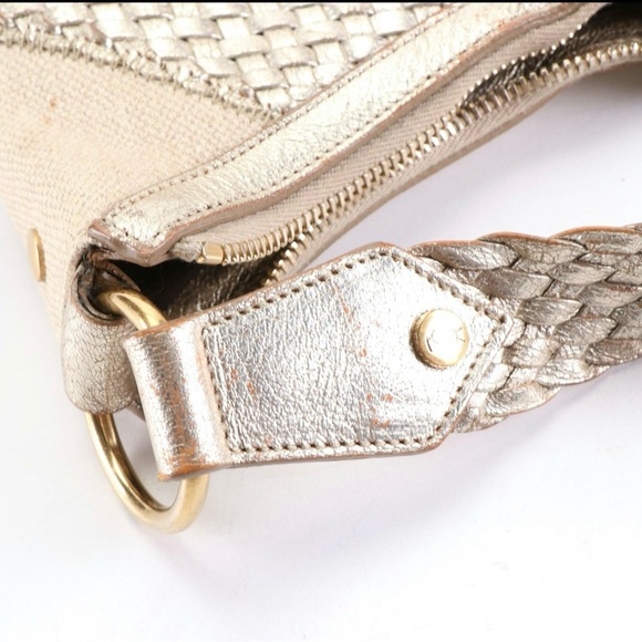 Vintage Yves Saint Laurent canvas hobo purse - Picture 8 of 13